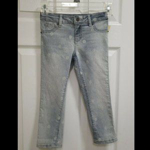 Girls Dot Super Skinny Jeans adjustable waist